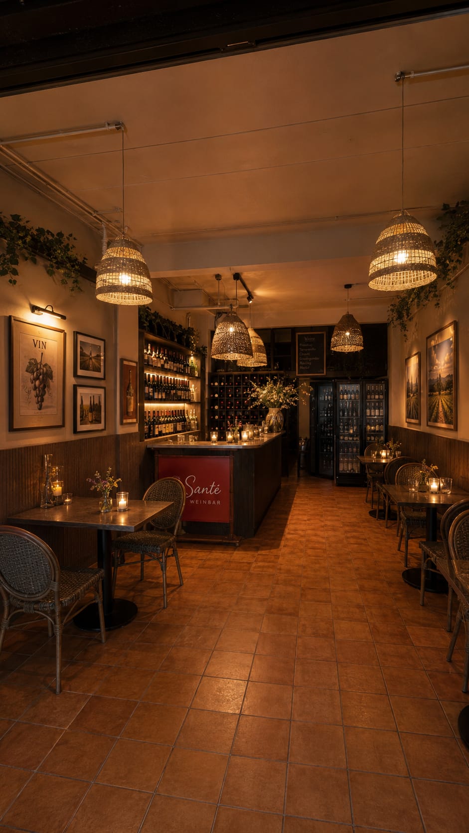 Siri's Wine Bar at night